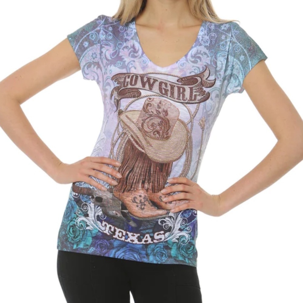 Sweet Gisele | Texas Cowgirl Tee Size Medium